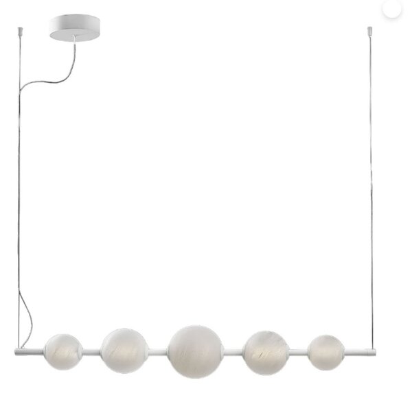 Lampadario led promoingross stick s120 wh 5055lm led dimmerabile alluminio vetro alabastrato - Promoingross