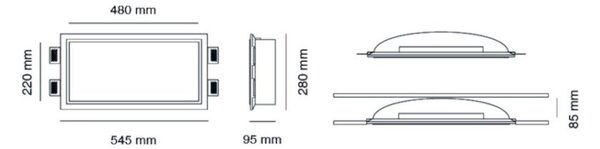 Faretto incasso belfiore 9010 microcosmi long 2524b 3003 led cristaly cartongesso ip20 - Belfiore - 9010