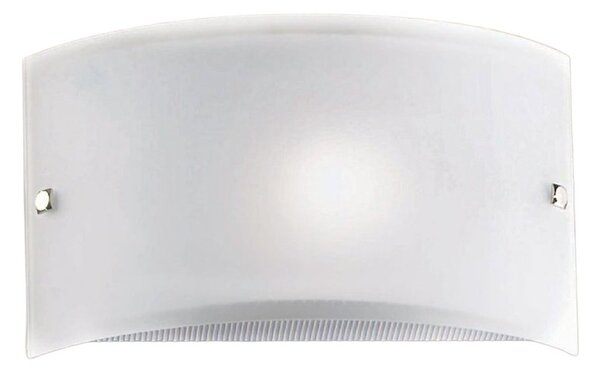 Applique illuminando ap fascia bianca g e27 led moderna fascia vetro satinato opaco - Illuminando