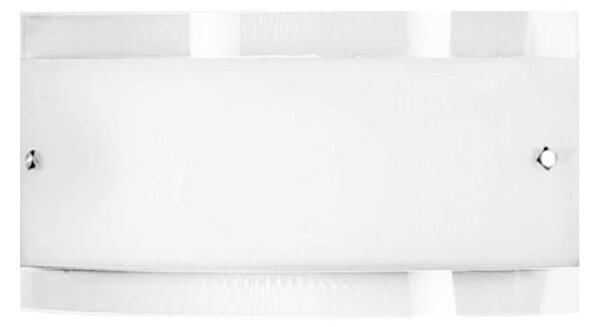 Applique illuminando ap aria p e27 led moderna fascia vetro bianco trasparente lucido - Illuminando