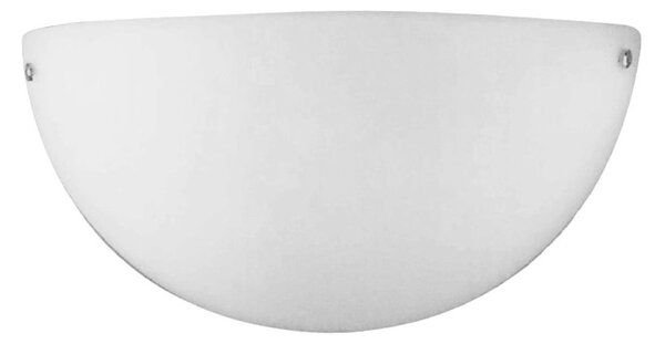 Applique vaschetta illuminando ap 28 mira e27 led moderna vetro incamiciato bianco latte satinato - Illuminando