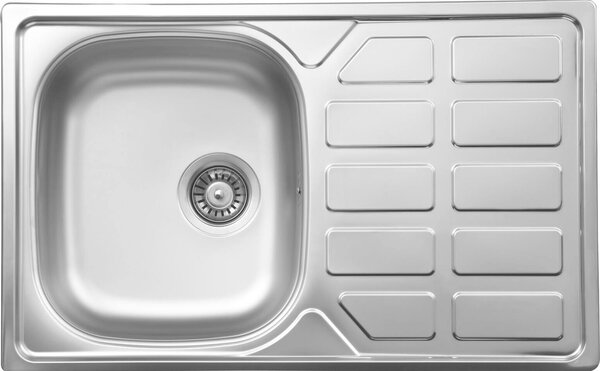 1-bowl steel sink with drainer