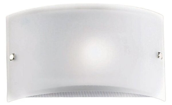 Applique illuminando ap fascia bianca p e27 led moderna fascia vetro satinato opaco - Illuminando