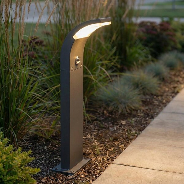 Lampade da esterno Lucande, Timm, Nero, Terrazza, Alluminio, Moderno