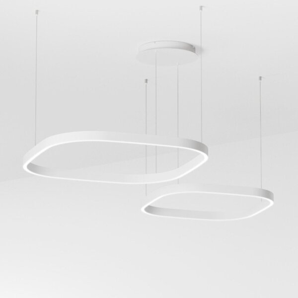 Lampadario moderno gea luce criseide s2d quadrata fcrsb5q led bianco alluminio silicone - Gea Luce