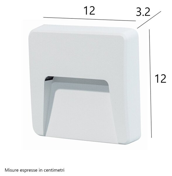 Segnapasso top light extra bi 3w led cct 300lm ip65 230v bianco policarbonato - Top Light