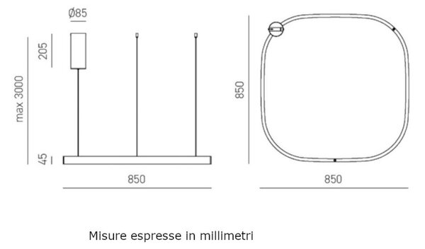 Lampadario classico gea luce criseide s1g quadrata fcrso9q led biemissione alluminio - Gea Luce