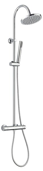 Colonna doccia Rousseau, acciaio inox/plastica, termostatico, sistema di massaggio, 3 posizioni, cromato