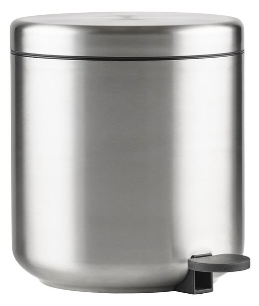 Cestino per la spazzatura color argento opaco in acciaio inox con pedale 4 l Ume – Zone