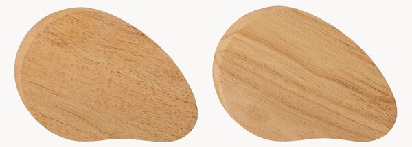 Set di 2 taglieri in legno di albero della gomma Gong