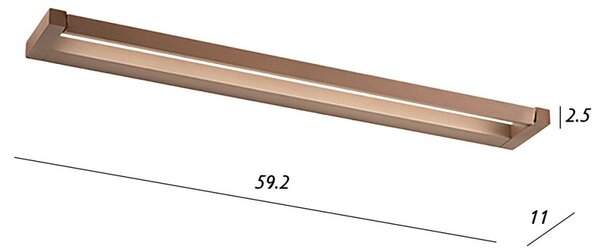 Applique orientabile perenz slim 8452 mm ct led cct 1440lm alluminio marrone - Perenz