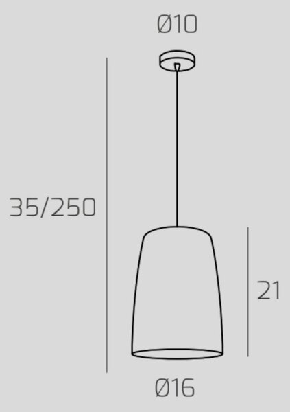 Sospensione top light shaded 1164bi s1 am e27 led vetro ambra metallo bianco - Top Light