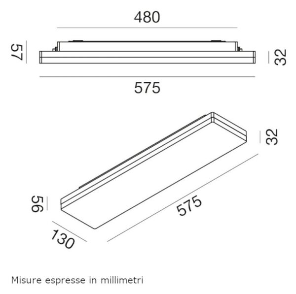 Plafoniera moderna gea led gpl420 led ip54 termoplastico - Gea Led