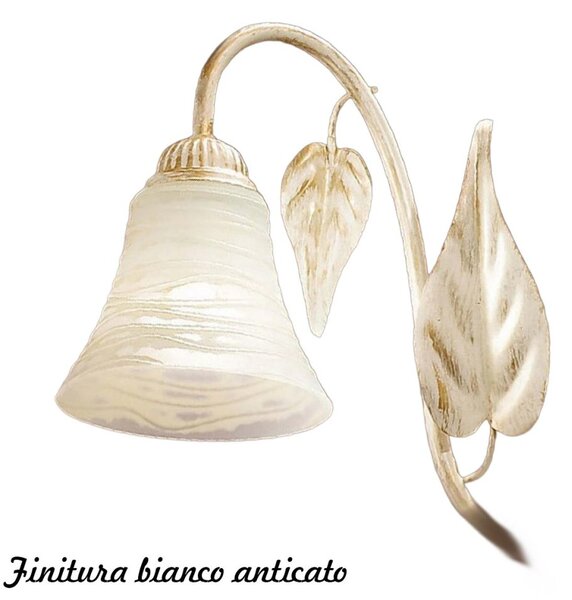 Plafoniera classica due p illuminazione tosca pl3 e14 led metallo vetro bianco paglierino - Due P Illuminazione