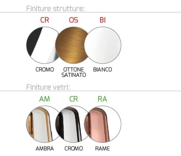 Sospensione top light shaded 1164bi s1 am e27 led vetro ambra metallo bianco - Top Light