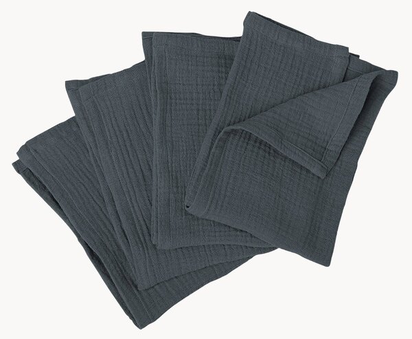 Set di 4 tovaglioli in cotone muslin fatti a mano Carla