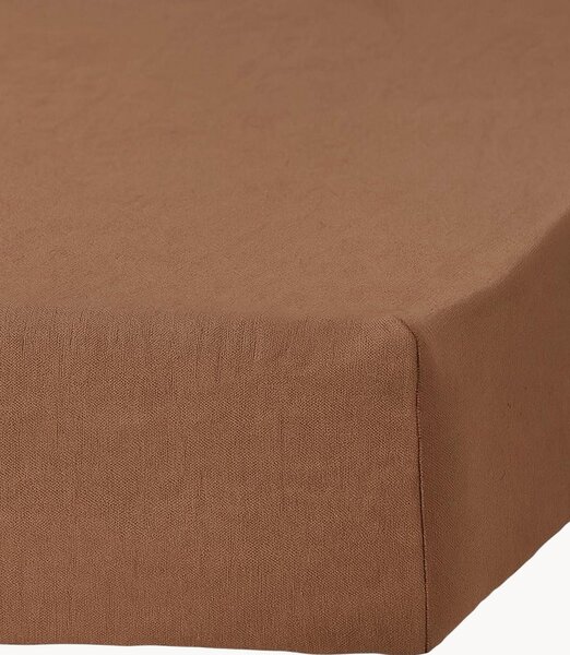Lenzuolo con angoli boxspring in lino fatto a mano Camille