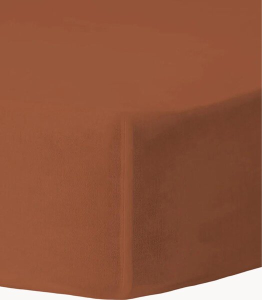 Lenzuolo con angoli boxspring in percalle di cotone fatto a mano Nina