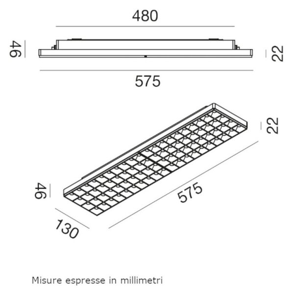 Plafoniera moderna gea led gpl430 led ip54 termoplastico - Gea Led