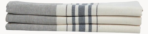 Set di 3 strofinacci in cotone fatti a mano Louise