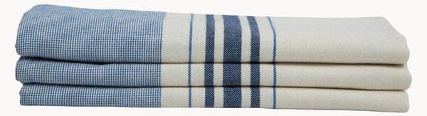 Set di 3 strofinacci in cotone fatti a mano Louise