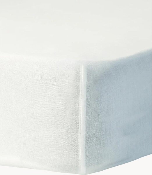 Lenzuolo con angoli boxspring in percalle di cotone fatto a mano Nina