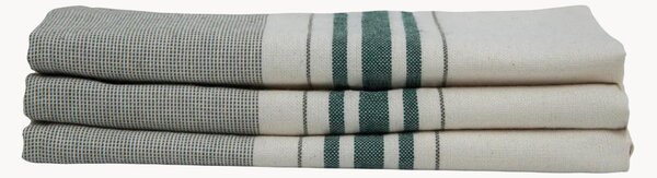 Set di 3 strofinacci in cotone fatti a mano Louise