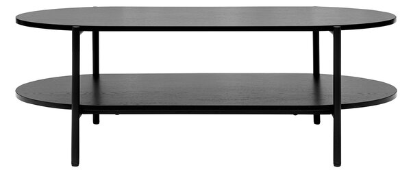 Tavolino basso ovale finitura legno nero e metallo L115 cm BRUNA