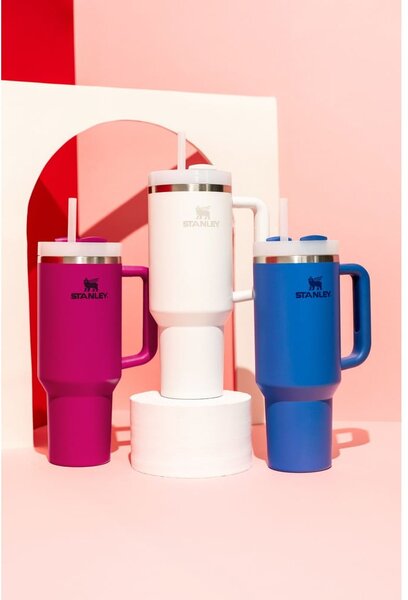 Borraccia termica bianca in acciaio inox 1,18 l Quencher H2.0 FlowState Tumbler Frost – Stanley