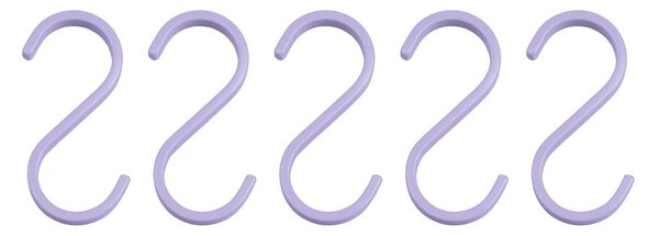 Set di 5 ganci viola in metallo appesi Hang-it - Mette Ditmer Denmark