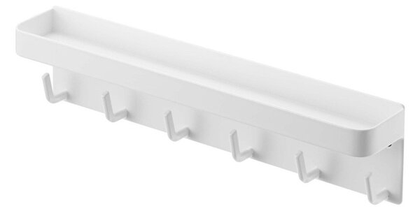 Portachiavi a parete bianco con ripiano Smart - YAMAZAKI