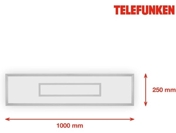 Pannello LED RGBW dimmerabile LED/20W/230V argento + telecomando