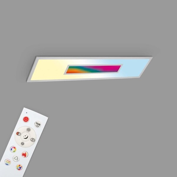 Pannello LED RGBW dimmerabile LED/20W/230V argento + telecomando