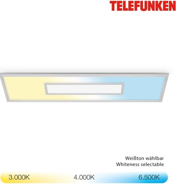 Pannello LED RGBW dimmerabile LED/20W/230V argento + telecomando