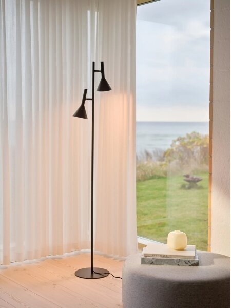 Nordlux - Lampada da terra KELVIS 2xGU10/12W/230V nera