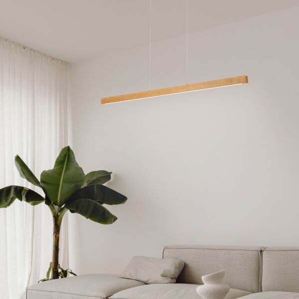 Lampadario LED a cavo VERDE LED/18W/230V 3000K 106 cm rovere
