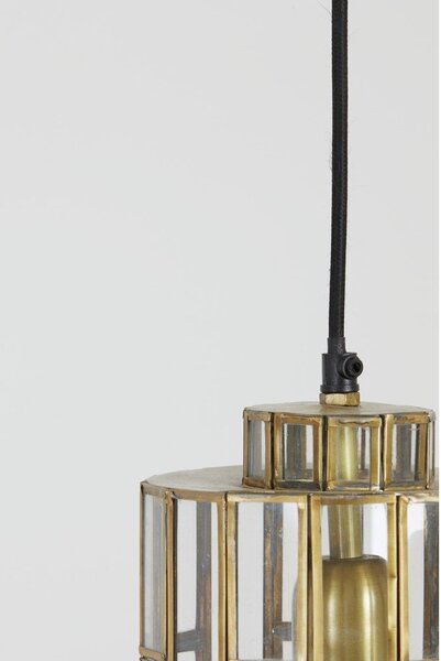 Lampadario color bronzo con paralume in vetro Søstrene – Light & Living