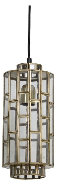 Lampadario color bronzo con paralume in vetro Søstrene – Light & Living