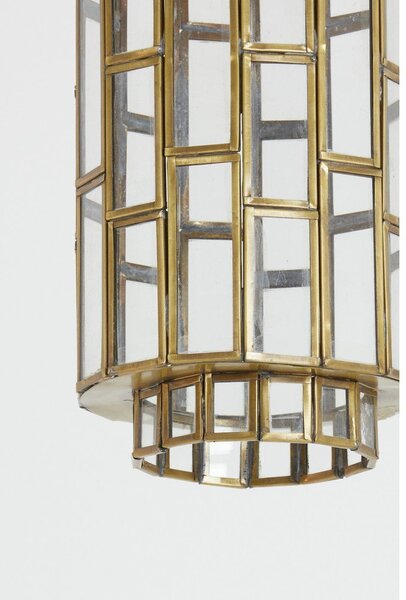 Lampadario color bronzo con paralume in vetro Søstrene – Light & Living