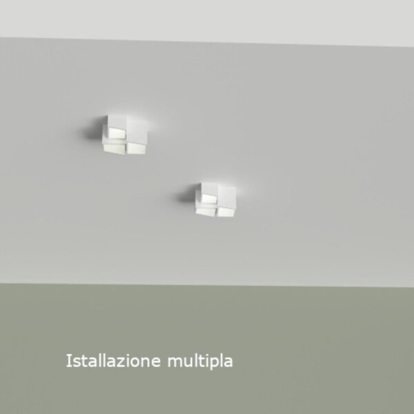 Plafoniera gesso lampadari bartalini ilisram 3 plap5 gx53 led verniciabile - Lampadari Bartalini Gesso