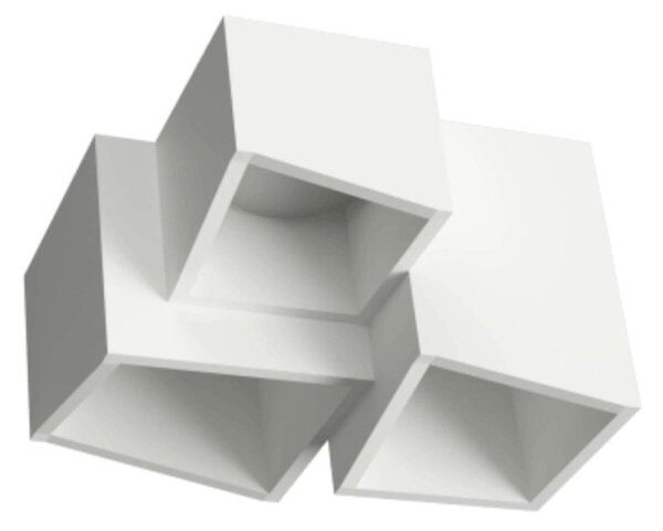 Plafoniera gesso lampadari bartalini ilisram 3 plap5 gx53 led verniciabile - Lampadari Bartalini Gesso
