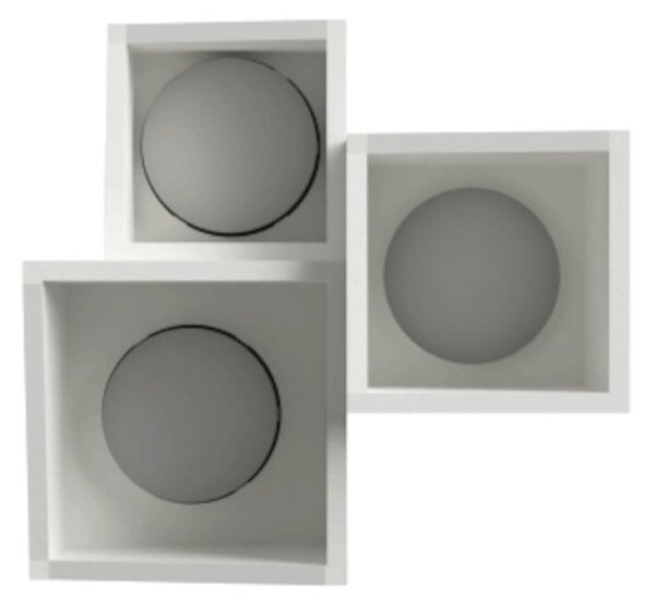 Plafoniera gesso lampadari bartalini ilisram 3 plap5 gx53 led verniciabile - Lampadari Bartalini Gesso