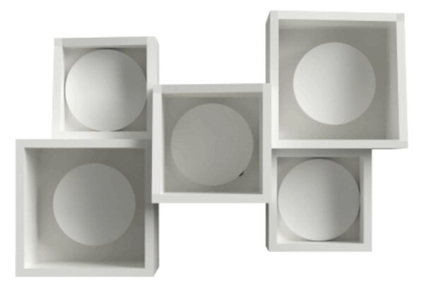 Plafoniera gesso lampadari bartalini ilisram 5 plap6 gx53 led verniciabile - Lampadari Bartalini Gesso