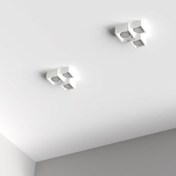 Plafoniera gesso lampadari bartalini ouqe 3 plap8 gx53 led verniciabile - Lampadari Bartalini Gesso