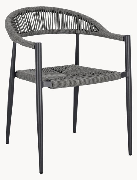 Set di 4 sedie da giardino impilabili con braccioli Jandia