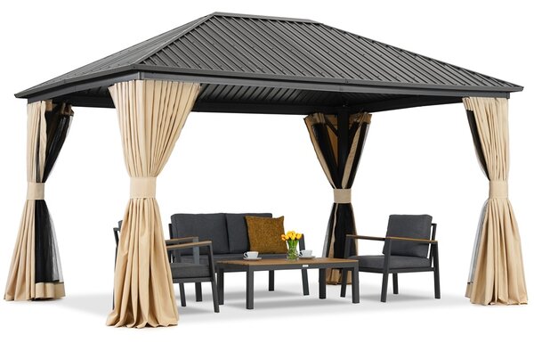 Gazebo in metallo Sardinia Premium 3x6 Garden Point beige