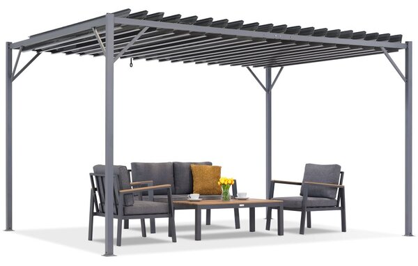 Pergola da terrazzo antracite Tasos 3x6m Garden Point