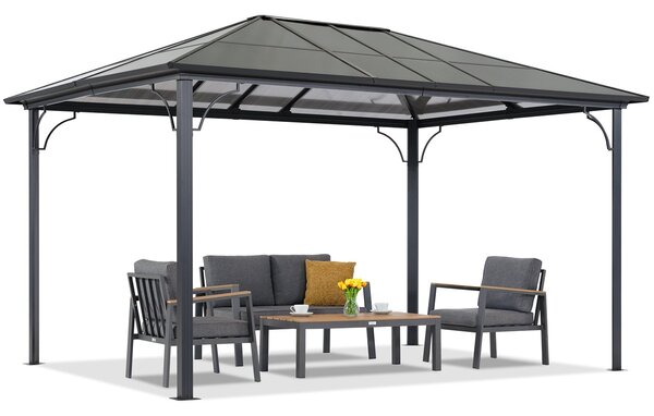 Gazebo da giardino moderno Santiago 3 × 3,6 m Garden Point antracite