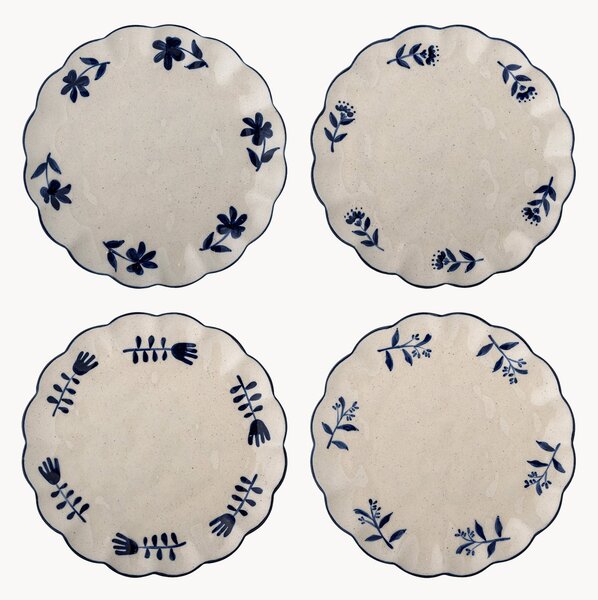 Set di 4 piatti da colazione dipinti a mano Eimy