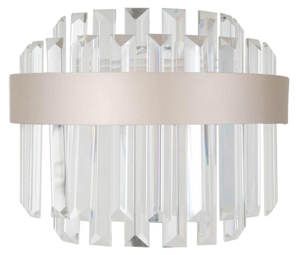 Applique LED HORNA trasparente 8W, bianco caldo, 624 lm, vetro, dimensioni: 20x25x16,5 cm, IP20, Italux